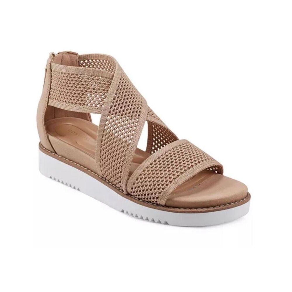 Easy Spirit Wander Lightweight Strappy Sandals Light Natural 7.5W